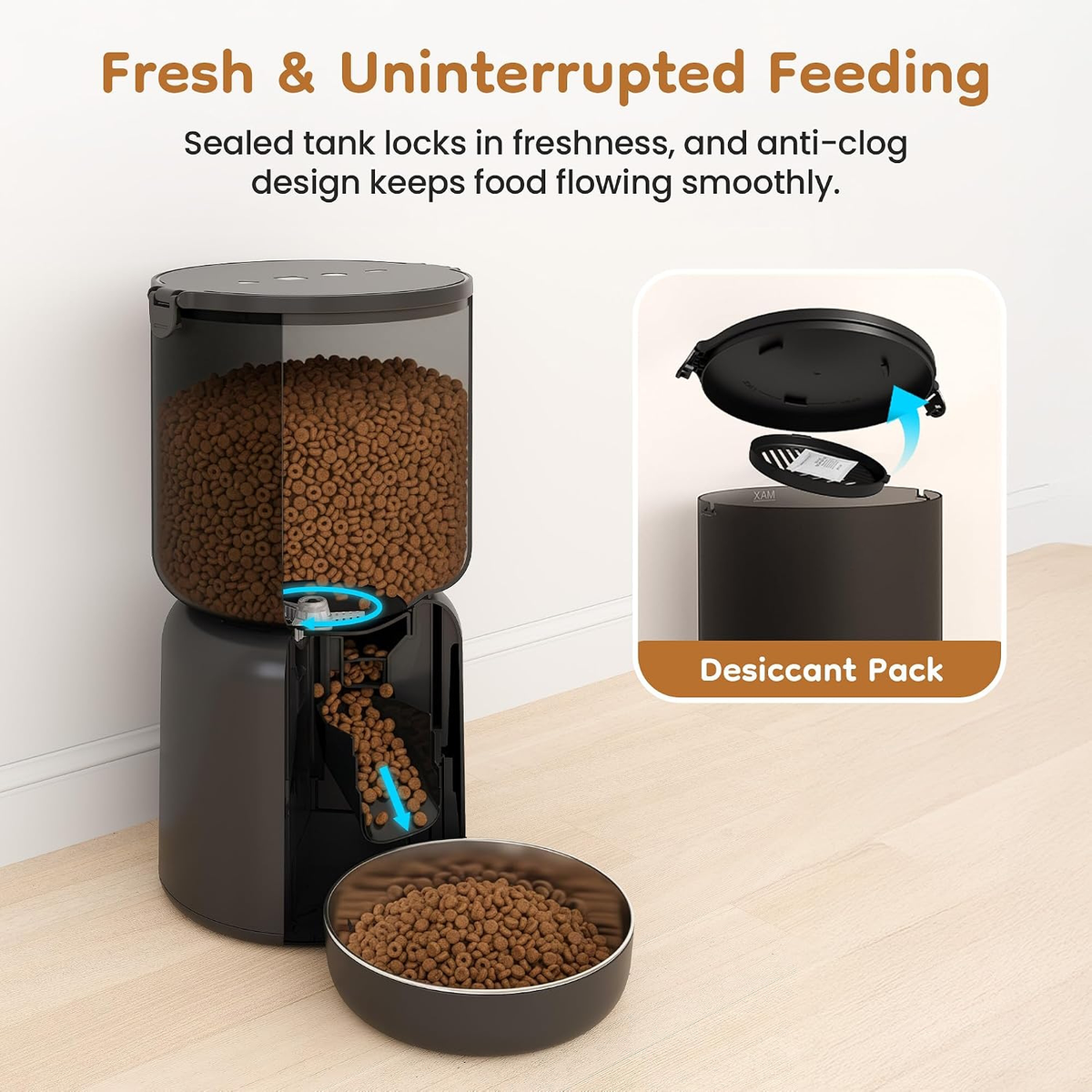 GuluNook Automatic Pet Feeder with Camera – 4L WiFi Cat & Dog Feeder