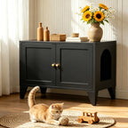 GuluNook Metal Cat Litter Box Enclosure – Modern Hidden Litter Box Furniture