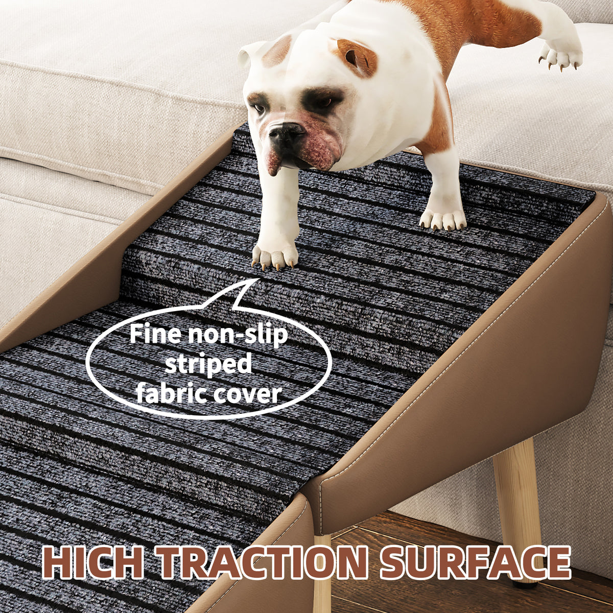 GuluNook Dog Stairs for Small Dogs – 2-in-1 Foldable Pet Steps & Ottoman Pet ramps
