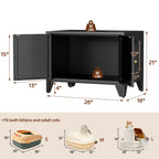 GuluNook Metal Cat Litter Box Enclosure – Modern Hidden Litter Box Furniture
