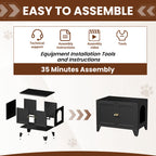 GuluNook Metal Cat Litter Box Enclosure – Modern Hidden Litter Box Furniture
