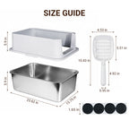 XL Stainless Steel Cat Litter Box