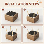 GuluNook Dog Stairs for Small Dogs – 2-in-1 Foldable Pet Steps & Ottoman Pet ramps