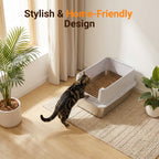 XL Stainless Steel Cat Litter Box