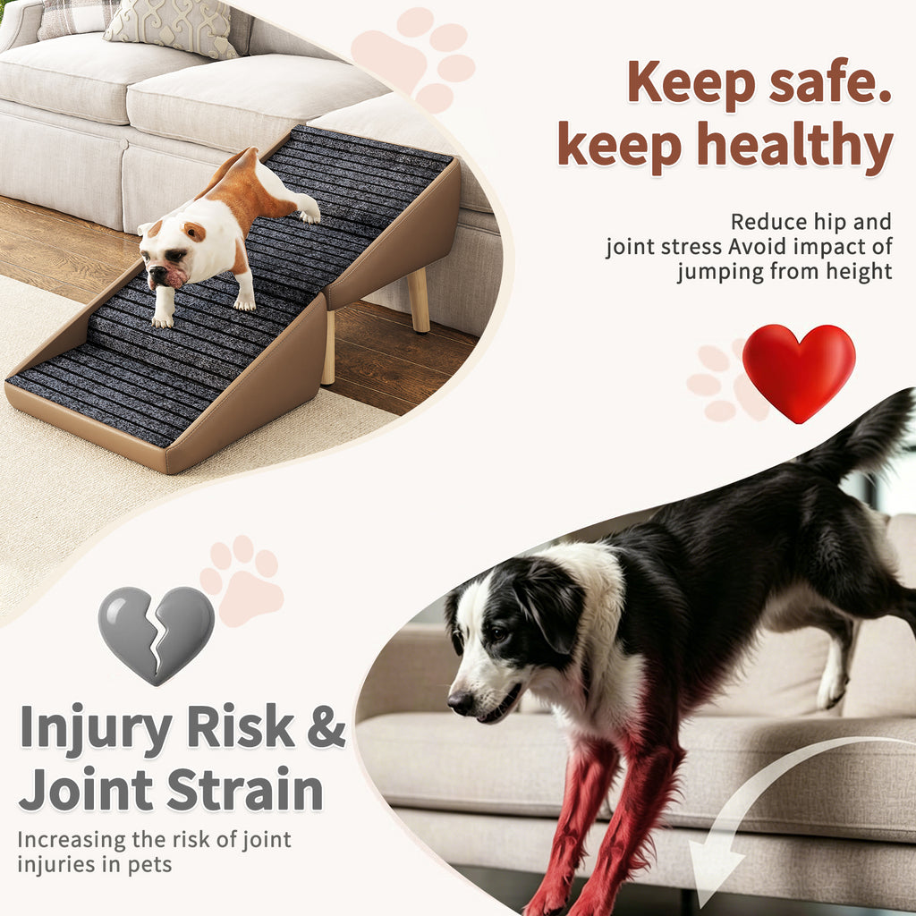 GuluNook Dog Stairs for Small Dogs – 2-in-1 Foldable Pet Steps & Ottoman Pet ramps